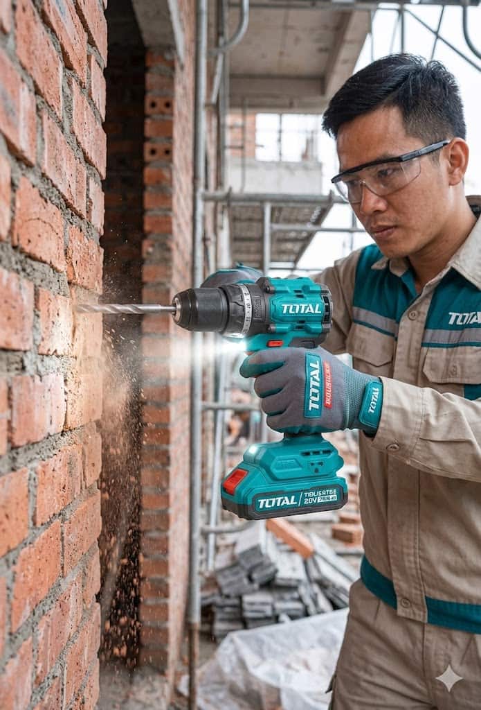 Máy Khoan Búa Không Chổi Than 20V Total TIDLI20768 - Động Cơ Brushless,