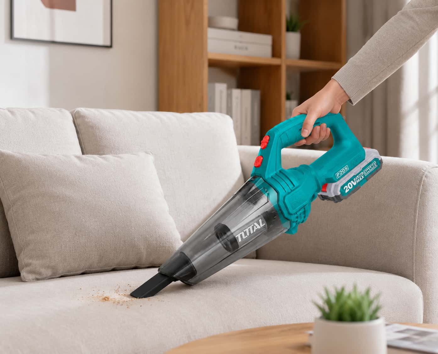 Máy Hút Bụi Dùng Pin 20V Total TVLI20126 - Lực Hút Mạnh Mẽ, Thiết Kế Gọn Nhẹ, Chính Hãng