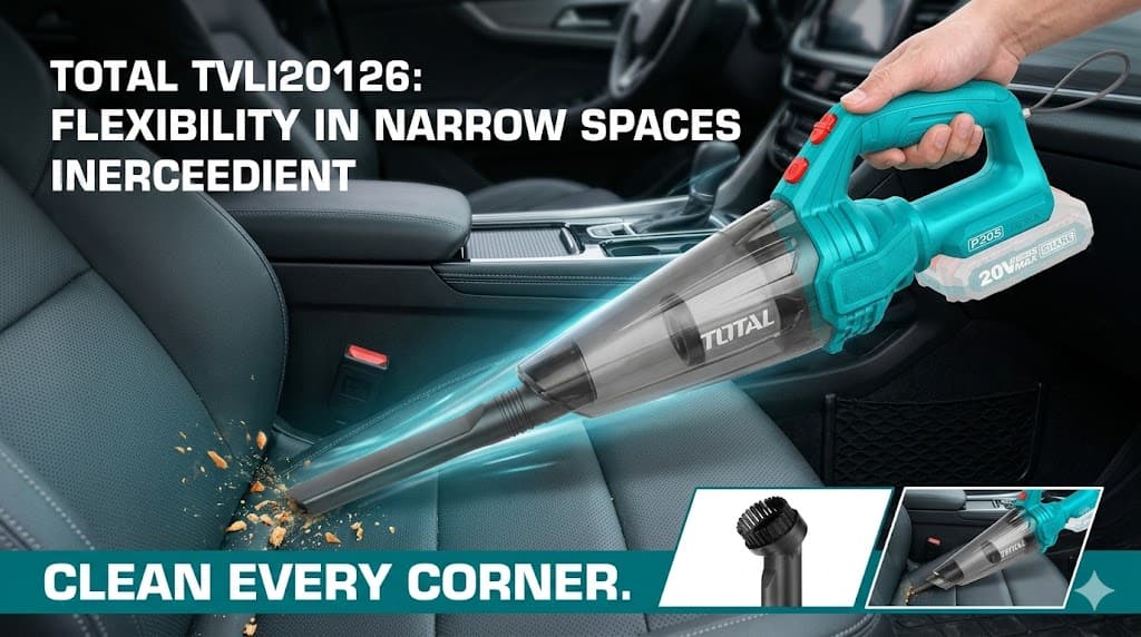 Máy Hút Bụi Dùng Pin 20V Total TVLI20126 - Lực Hút Mạnh Mẽ, Thiết Kế Gọn Nhẹ, Chính Hãng