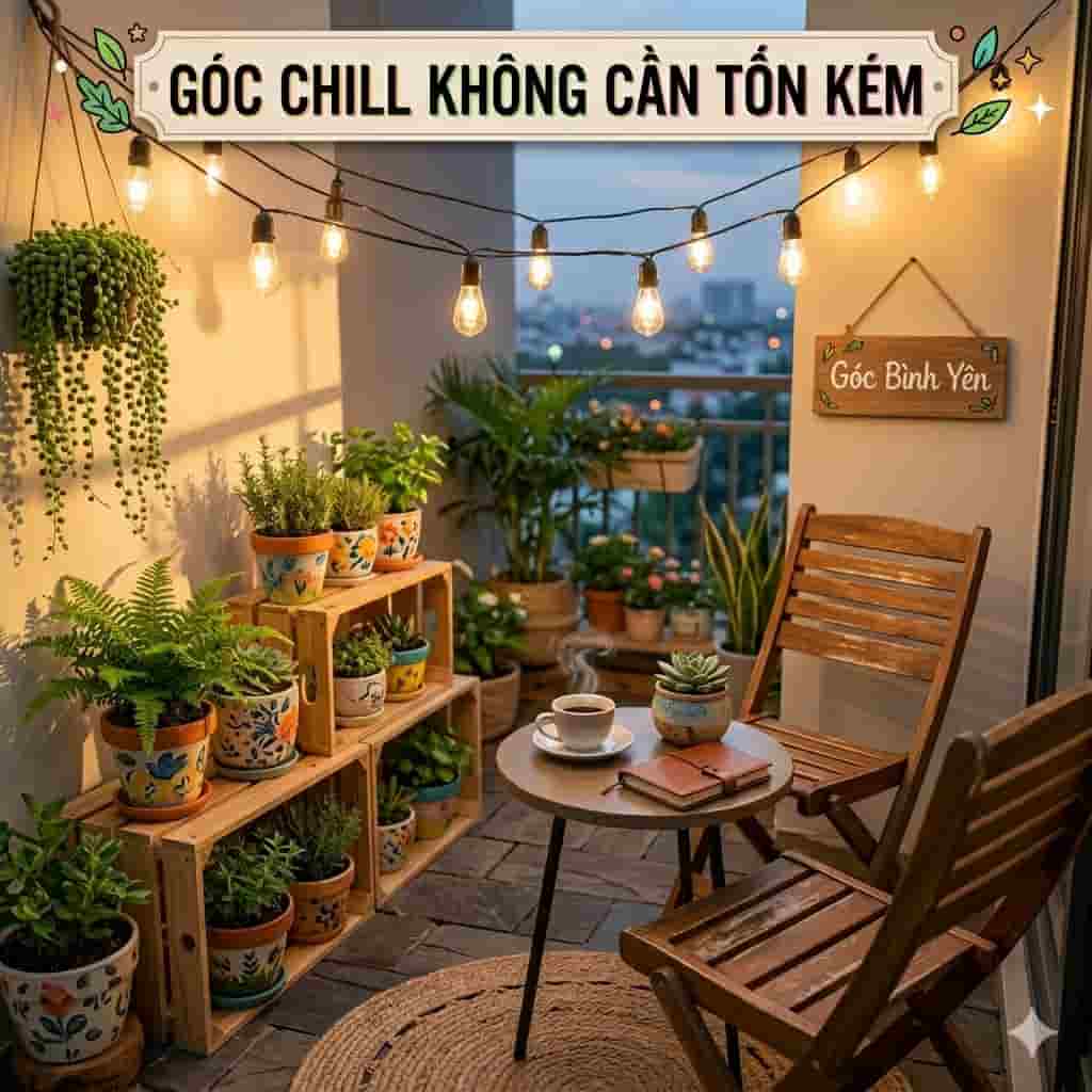 Bộ bàn ghế nhỏ cho góc cà phê ban công