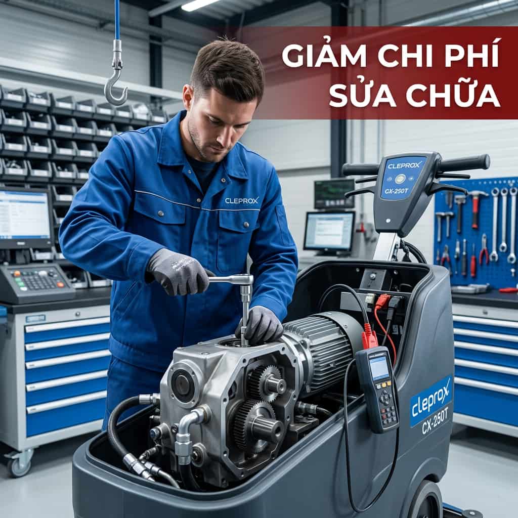 Bảo dưỡng máy chà sàn định kỳ giúp giảm chi phí sửa chữa