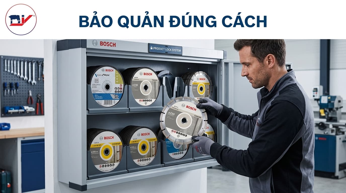 Bảo quản đúng giúp đĩa cắt bền hơn và an toàn hơn khi sử dụng.