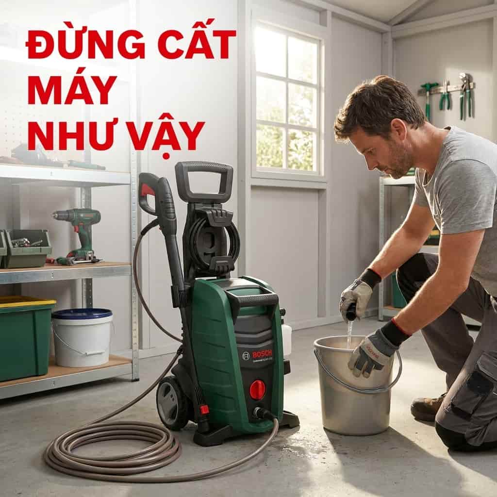 Bảo quản máy rửa xe đúng cách sau khi sử dụng