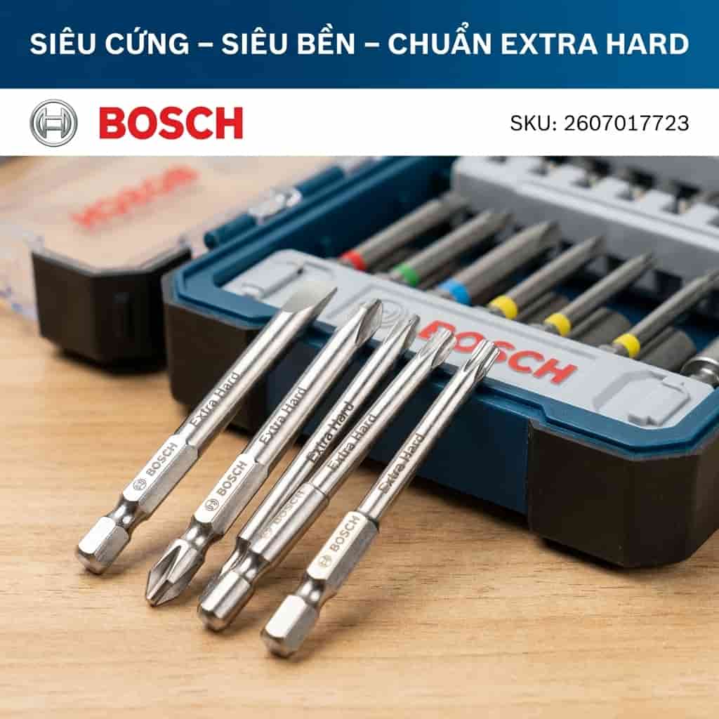 Bộ đầu vặn vít Bosch Extra Hard 43 món chính hãng