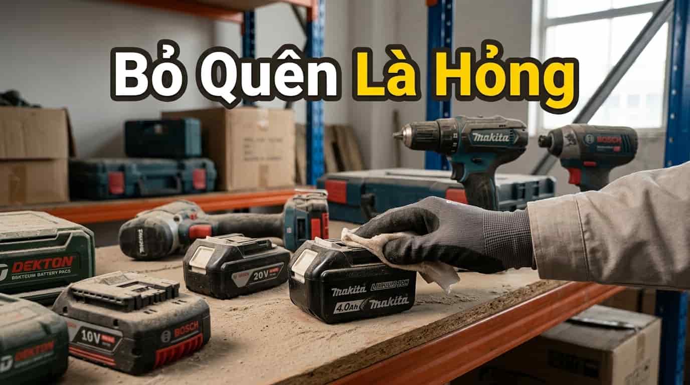 Bộ pin Lithium để lâu trong kho không được sử dụng và bảo quản đúng cách