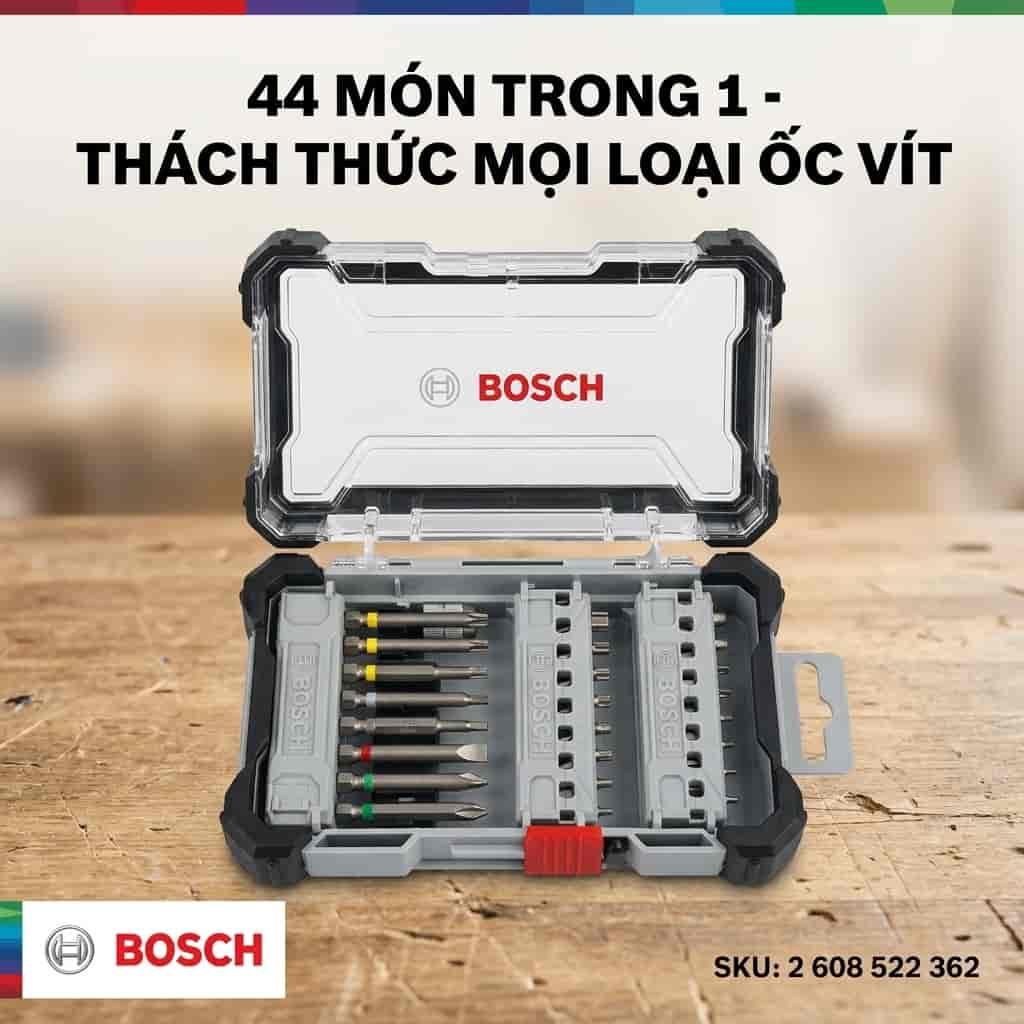 Bộ vặn vít Bosch 44 món chính hãng