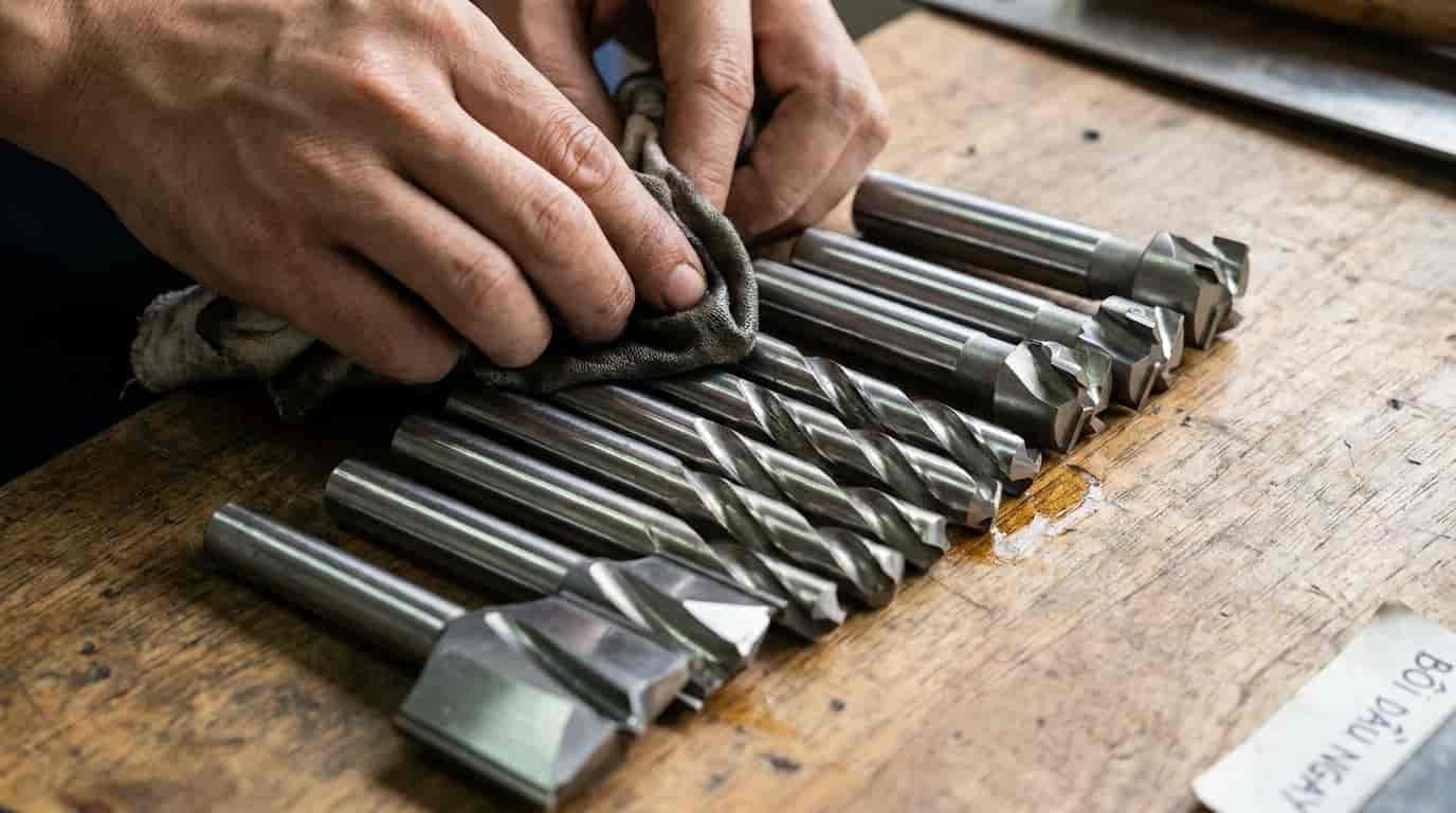 Bôi dầu chống gỉ cho mũi khoan