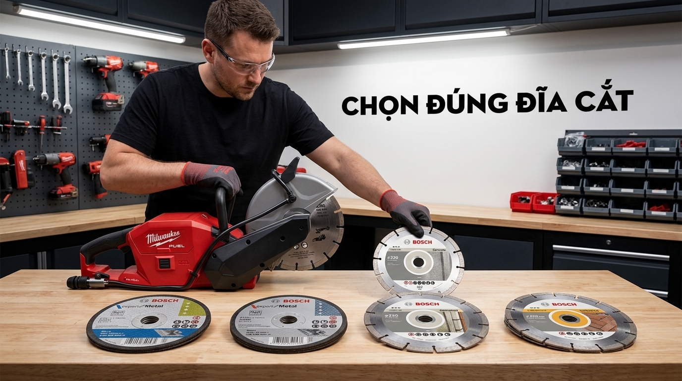 Lựa chọn đúng đĩa cắt giúp tăng hiệu quả và đảm bảo an toàn khi làm việc.