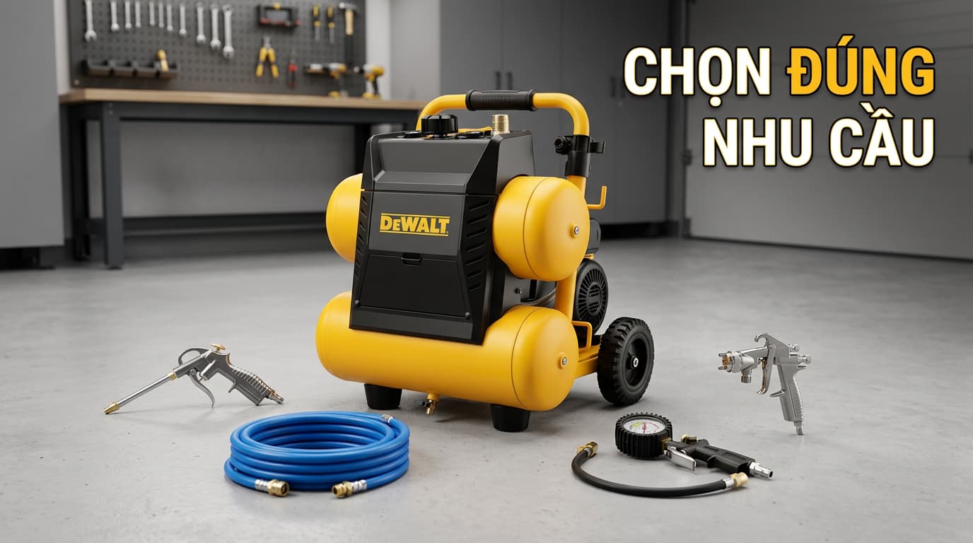 Lựa chọn máy nén khí gia đình phù hợp với nhu cầu sử dụng.