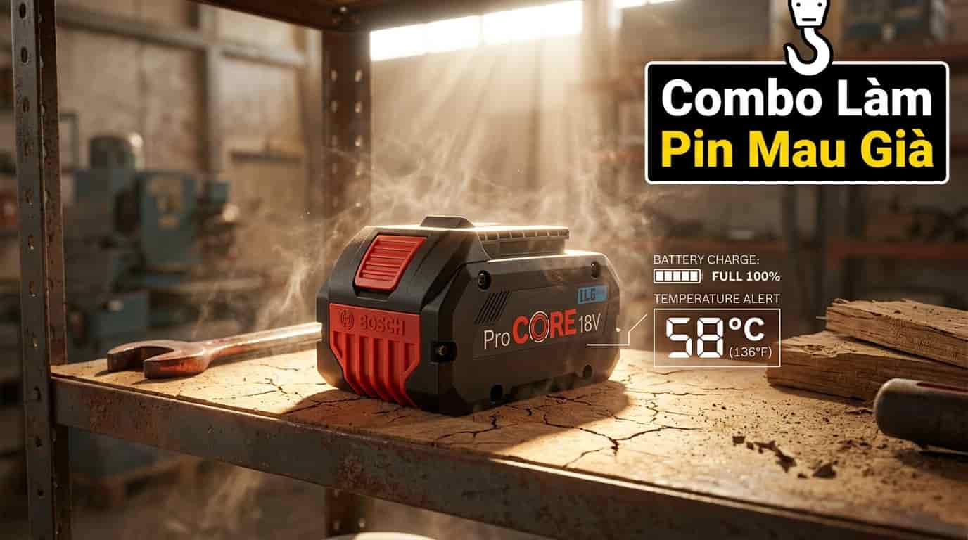 Pin Lithium đầy điện đặt trong môi trường nhiệt độ cao