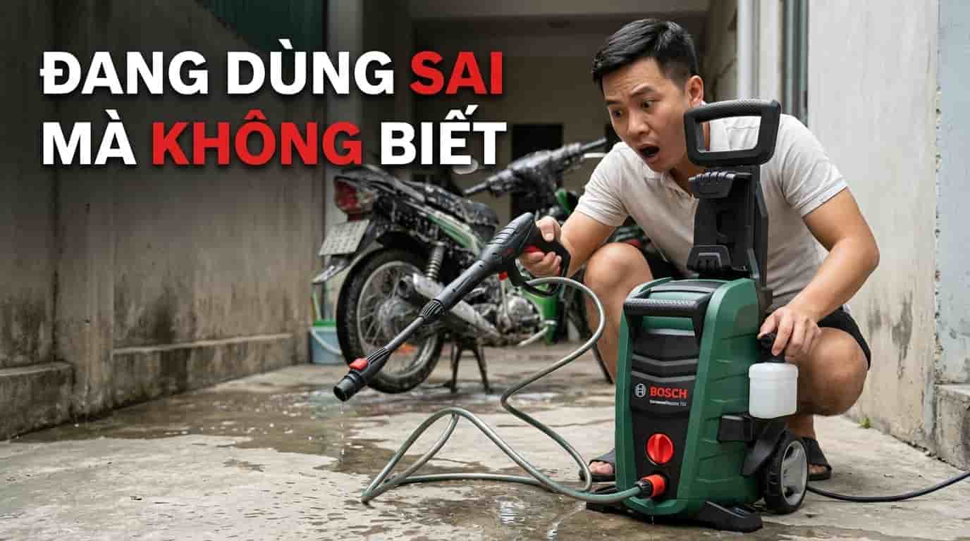 Người dùng sử dụng máy rửa xe sai cách dẫn đến giảm tuổi thọ thiết bị