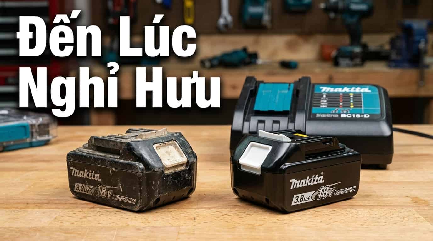 Bộ pin Lithium cũ được so sánh với bộ pin mới để đánh giá hiệu suất
