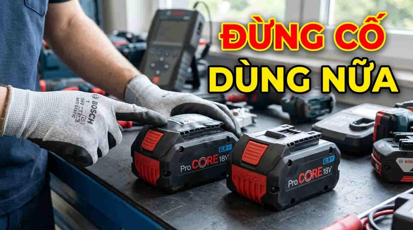 Bộ pin Lithium bị phồng cần thay mới để đảm bảo an toàn
