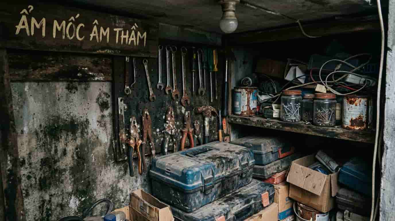 Dụng cụ bị nấm mốc trong môi trường ẩm