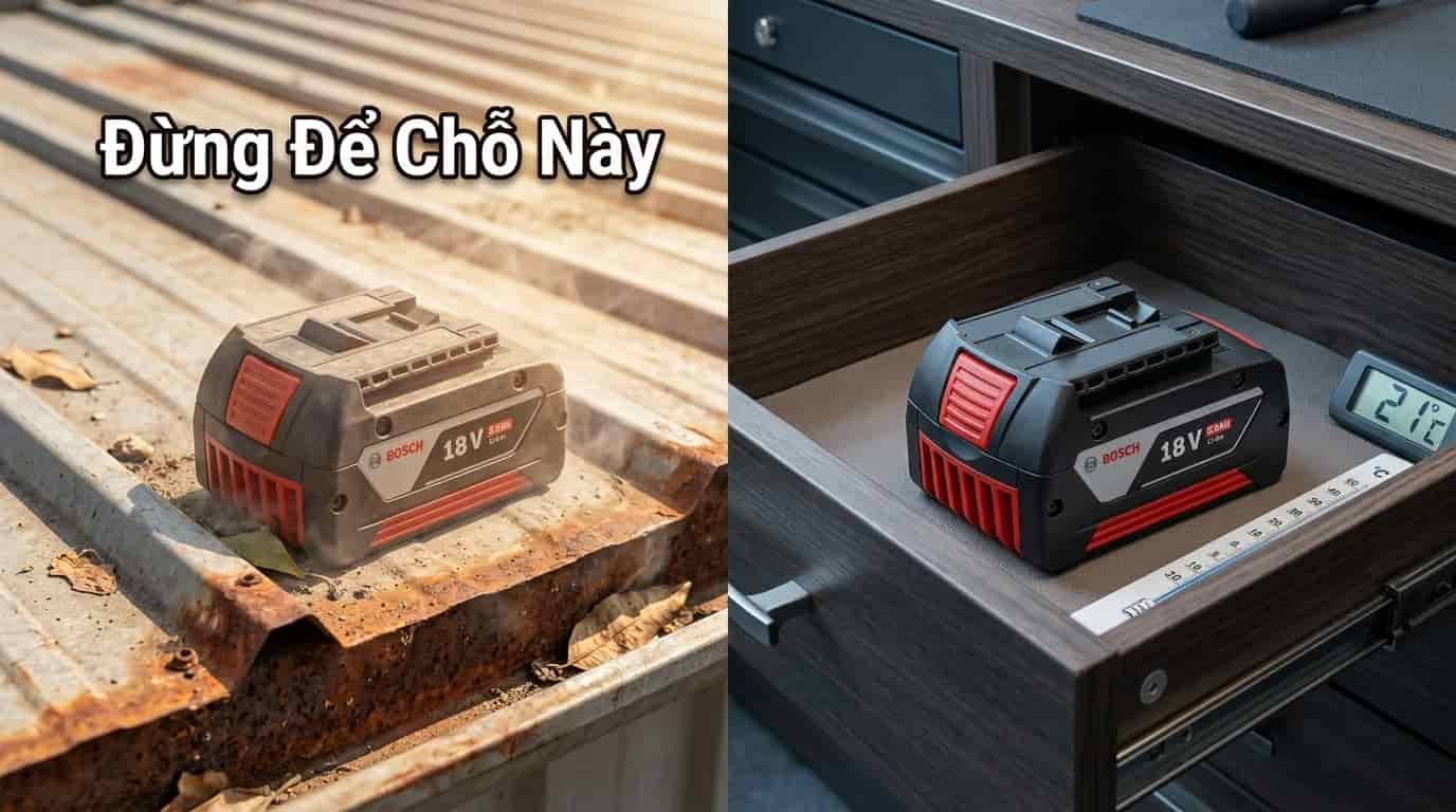 Pin Lithium đặt gần khu vực nóng gây ảnh hưởng tuổi thọ pin