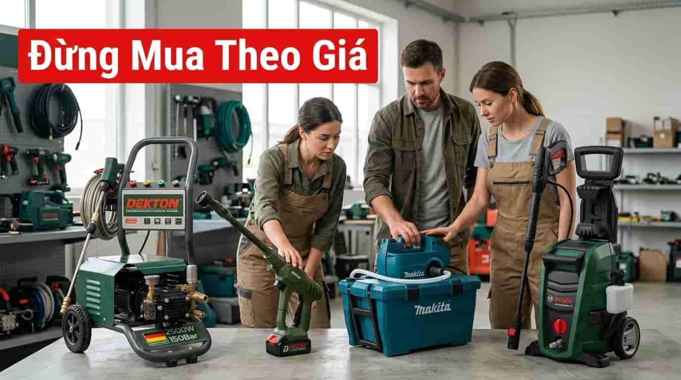 Người dùng lựa chọn máy rửa xe phù hợp với nhu cầu thực tế