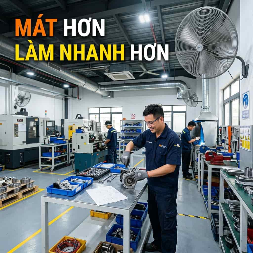 Workshop mái tôn nóng bức vào mùa hè ảnh hưởng đến năng suất làm việc