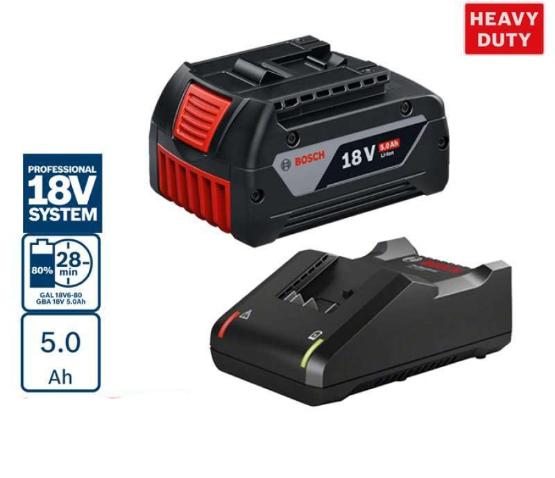 Bộ Sạc GAL 18V-40 và 1 Pin GBA 5.0Ah Bosch 1600A039YM