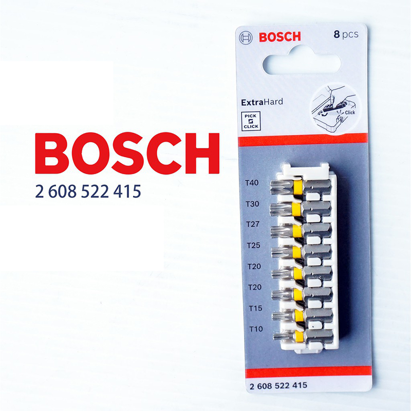 Bộ vặn vít 8 món extra hard 25mm đầu Torx Bosch 2608522415