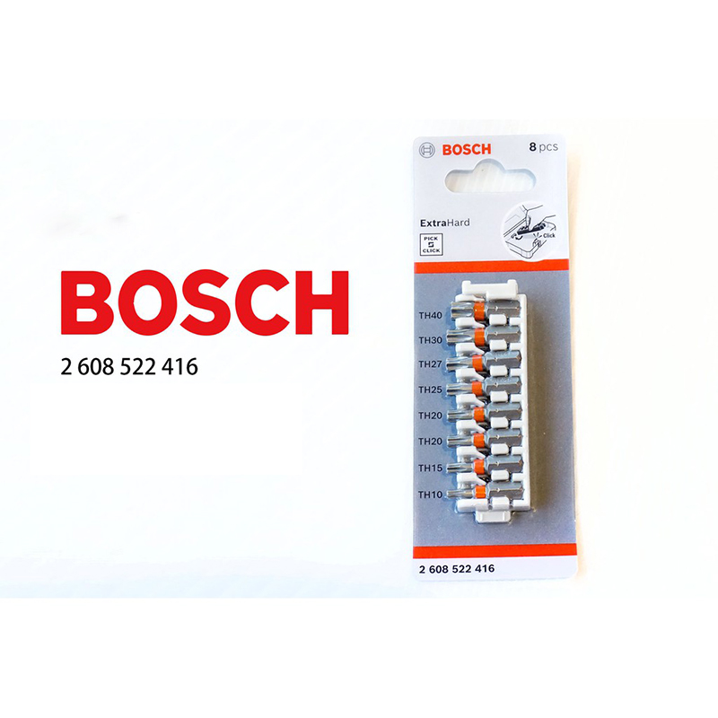 Bộ vặn vít 8 món extra hard 25mm đầu Torx Bosch 2608522416