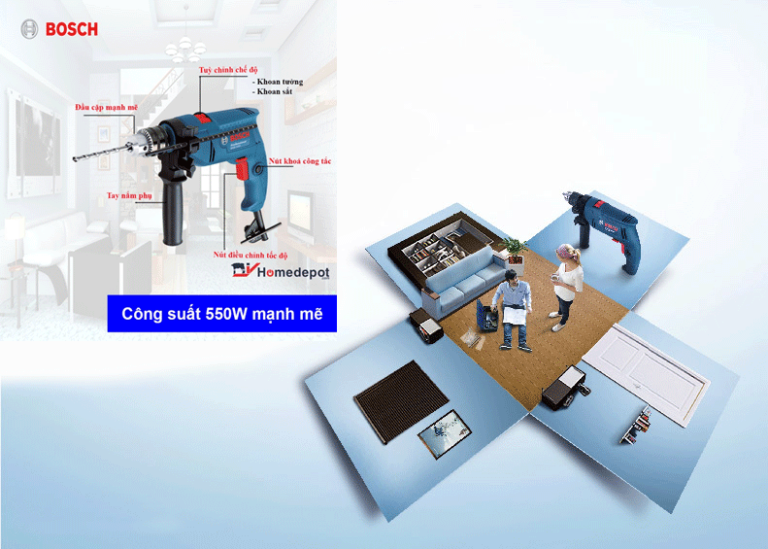Yếu tố làm nên sự hoàn hảo ở Bosch GSB 550 Professional