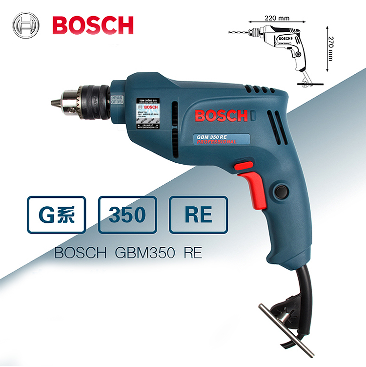 Soi điểm hấp dẫn của máy khoan Bosch GBM 350 RE Professional