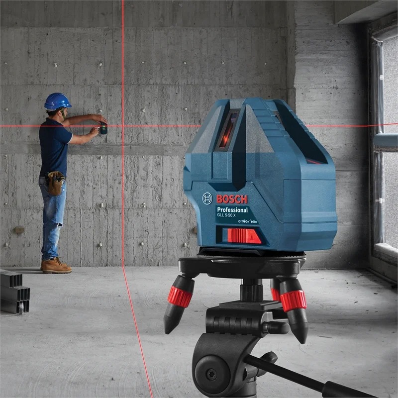 Mách bạn máy cân mực laser Bosch 5 tia sai số chỉ 0.2mm kèm chân đỡ