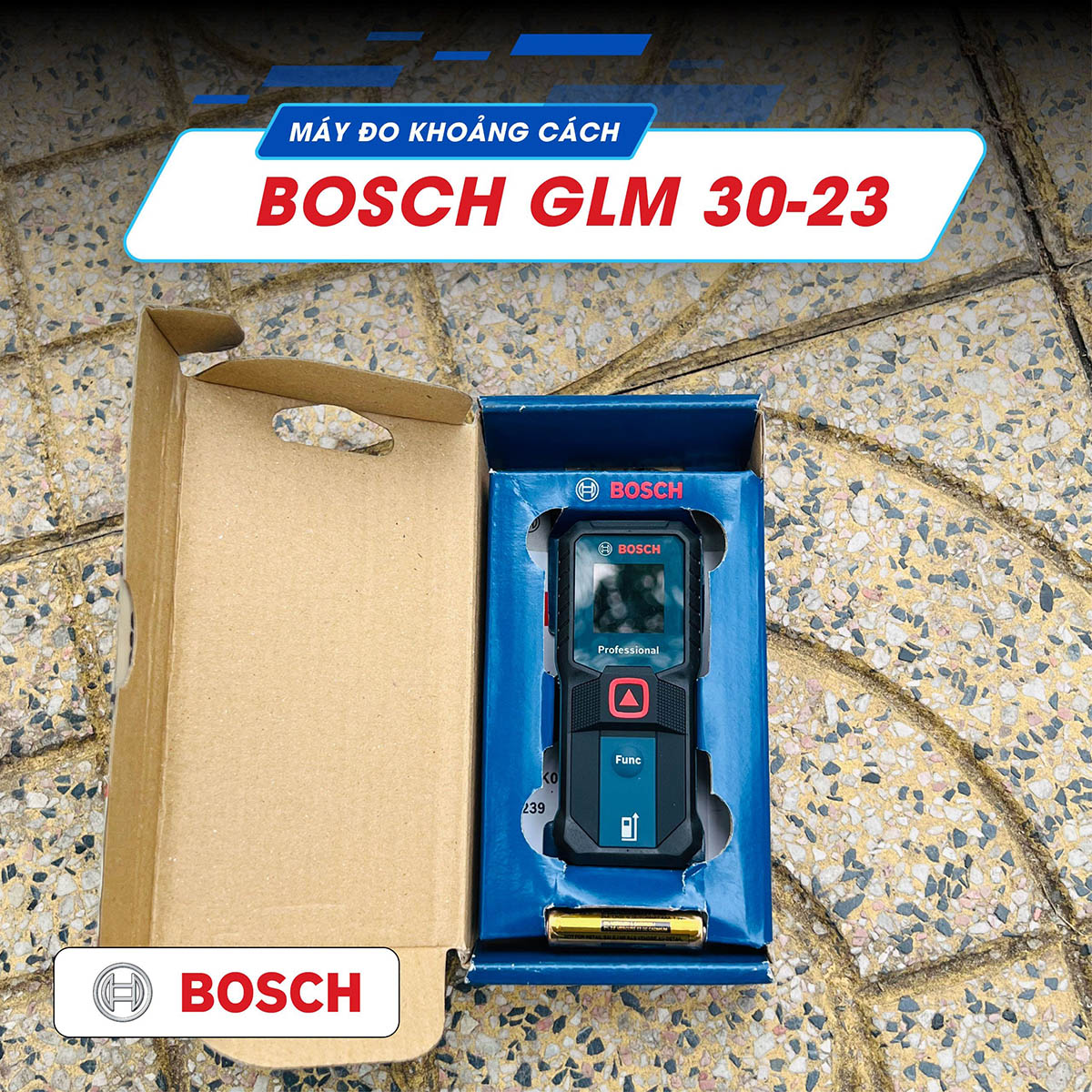 Máy đo khoảng cách Laser Bosch GLM 30-23 ( New)