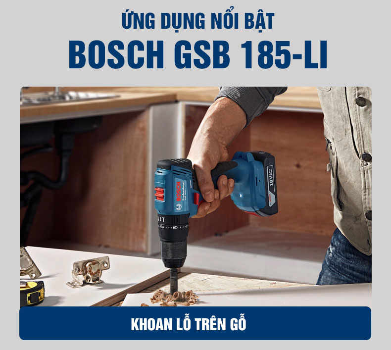 Máy khoan động lực dùng pin Bosch GSB 185-LI 18V