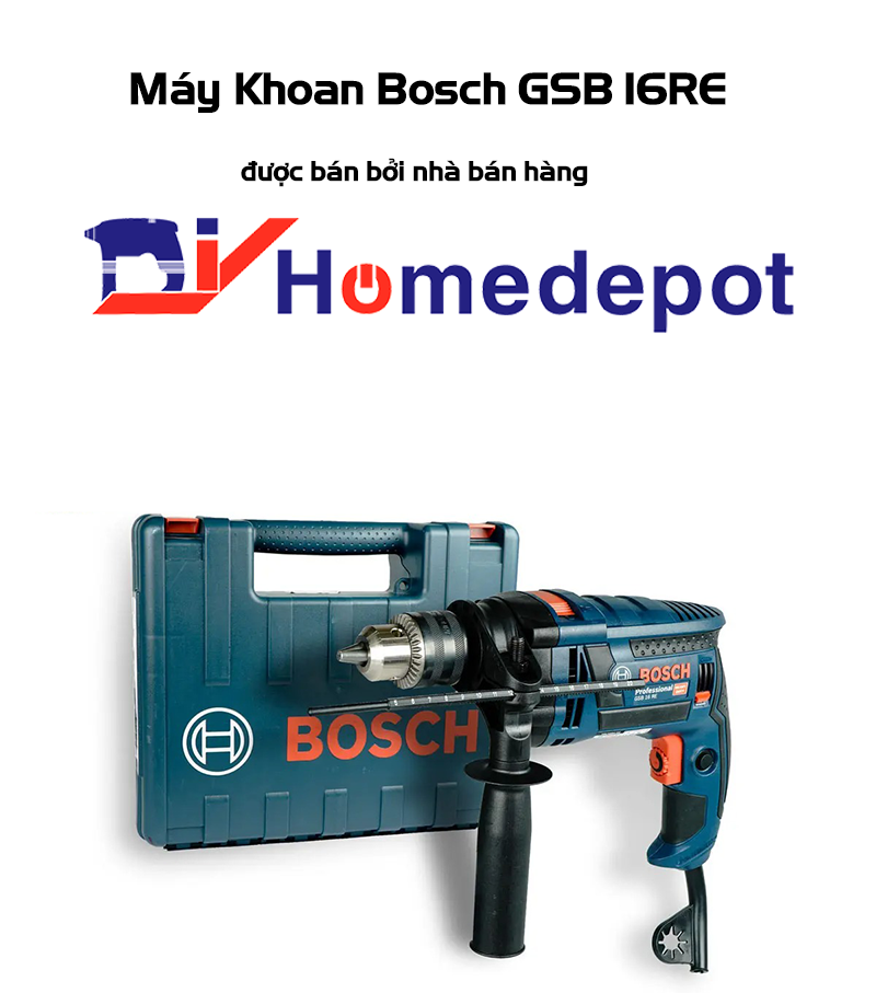 Trên tay máy khoan tường Bosch GSB 16RE 750W 16 ly mạnh bội phục