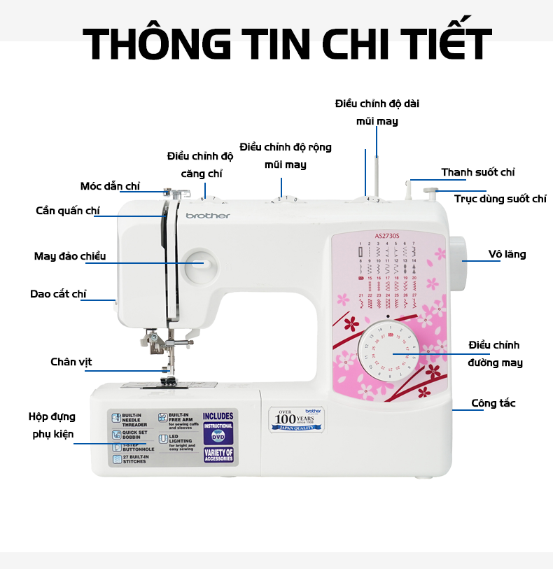 Đánh giá máy may Brother AS2730S: Đẹp hơn, hao điện ít hơn