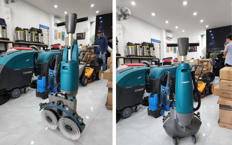 Máy chà sàn nhà xưởng liên hợp mini Clepro C25B