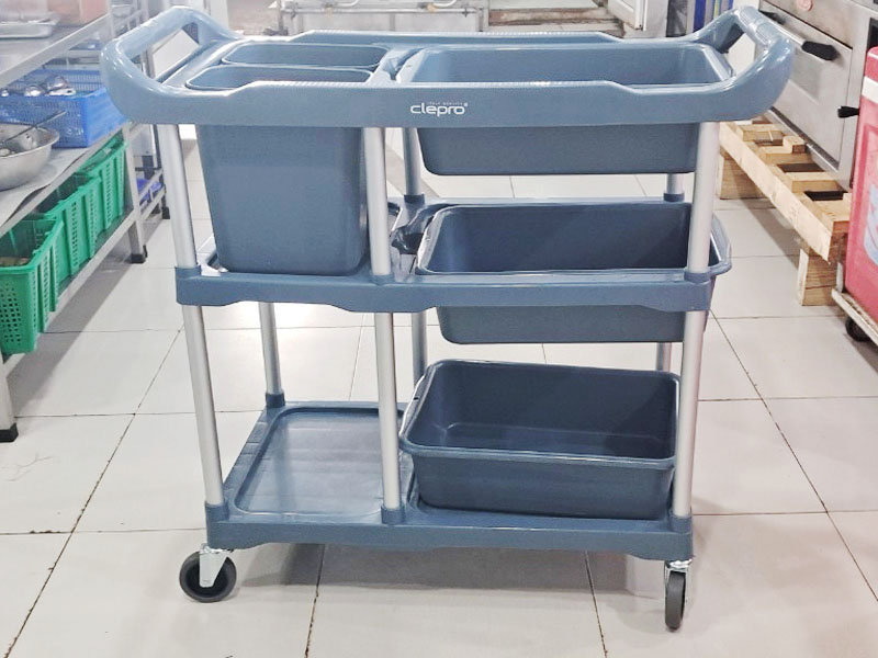 Xe đẩy dọn đồ ăn CLEPRO CS-3/6