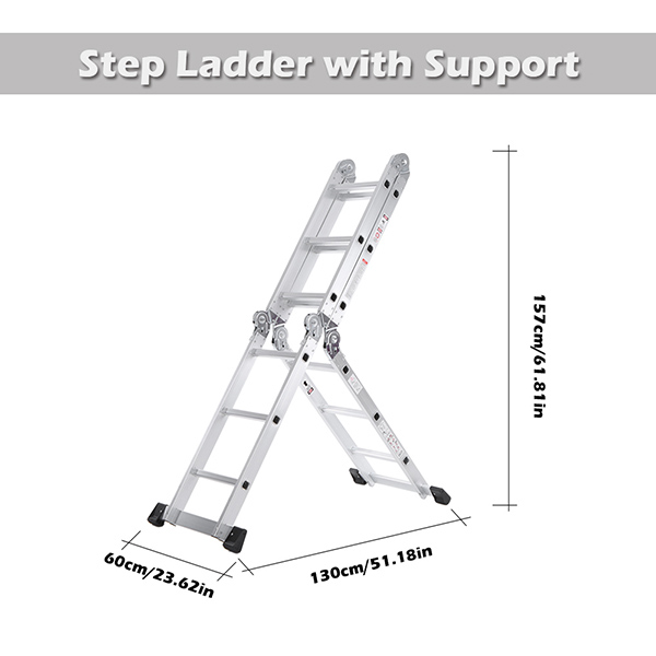 Thang nhôm gấp đoạn DIY TLG-3D