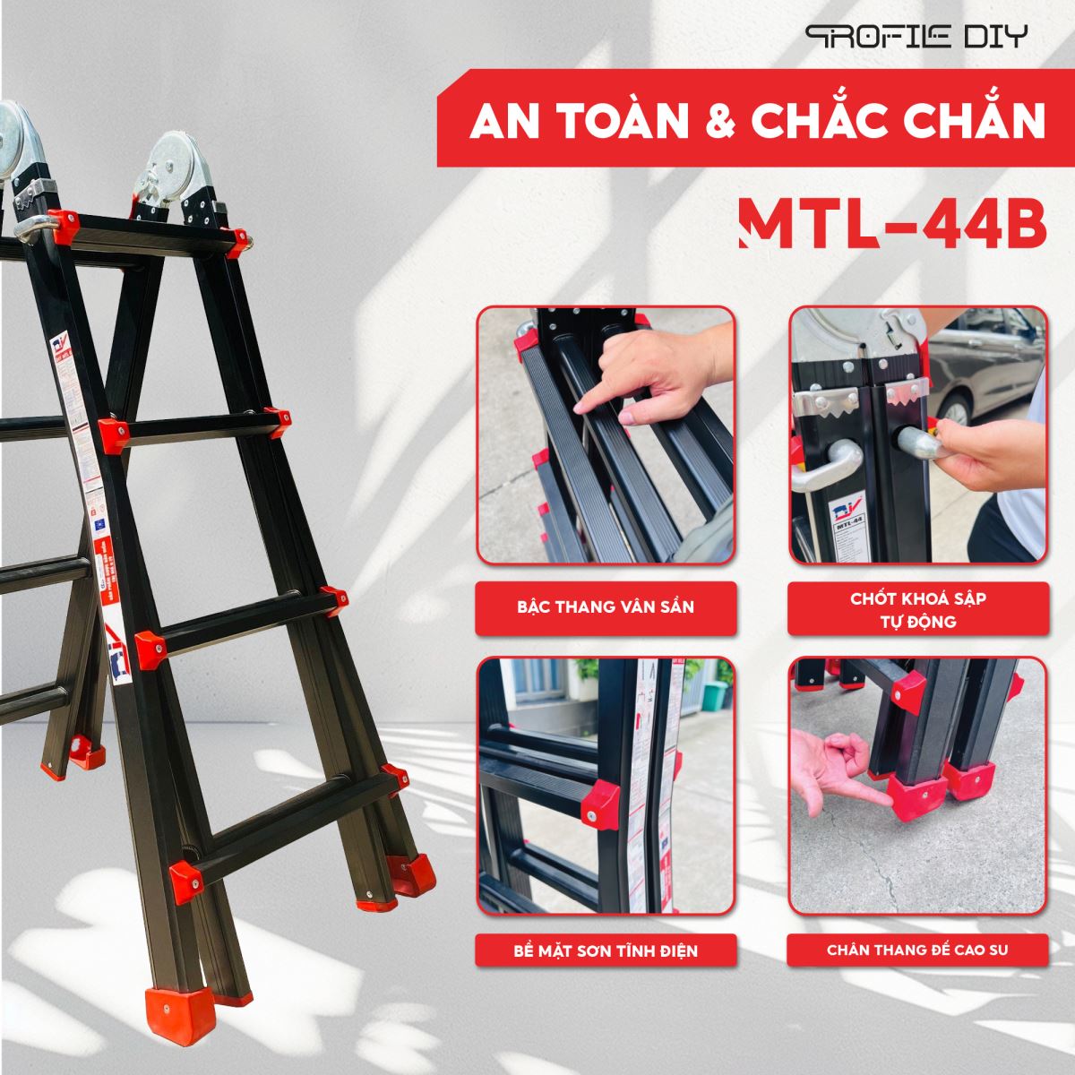 Thang nhôm chữ A 2m TPHCM tuyệt đẹp sale ngộp thở