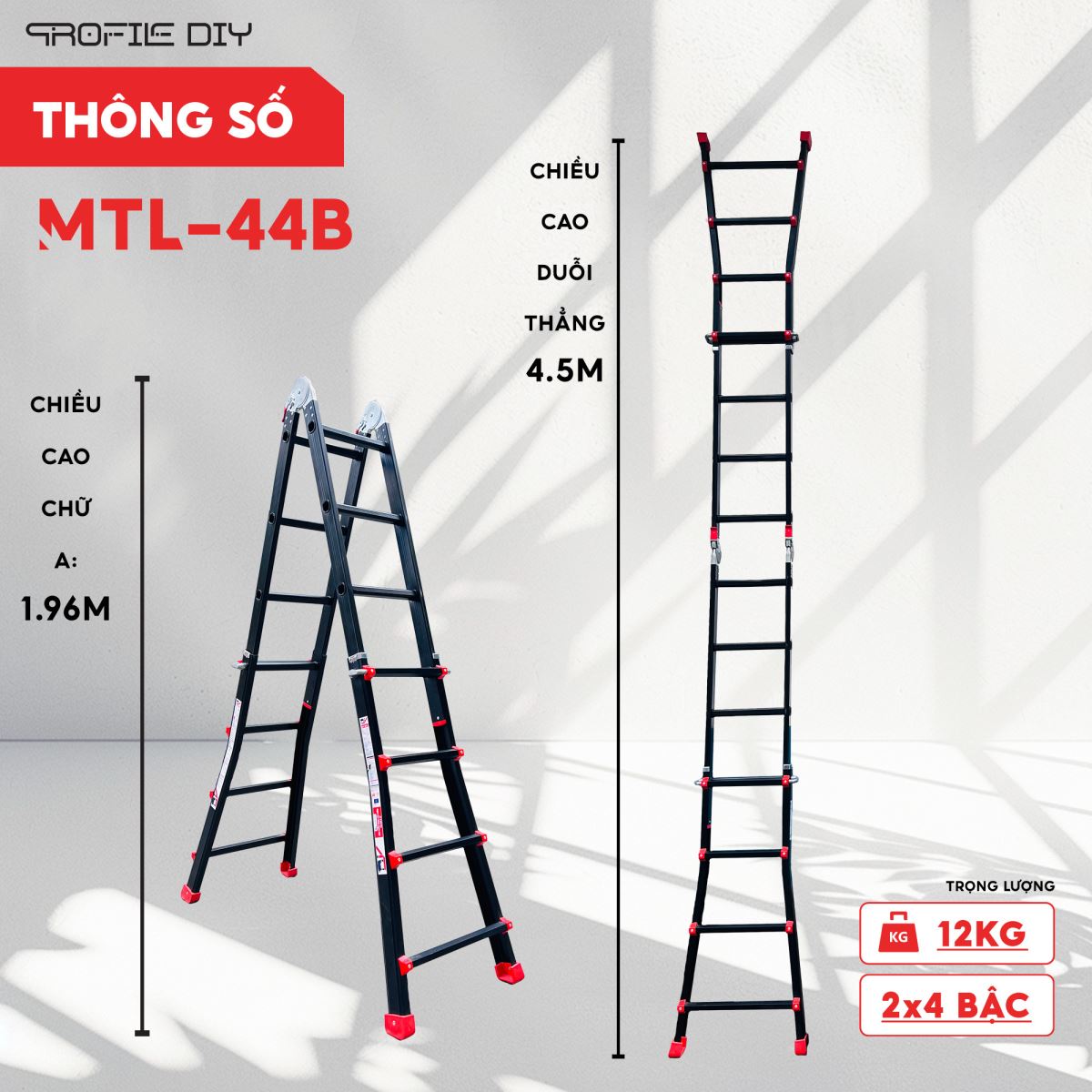 Thang nhôm chữ A 2m TPHCM tuyệt đẹp sale ngộp thở