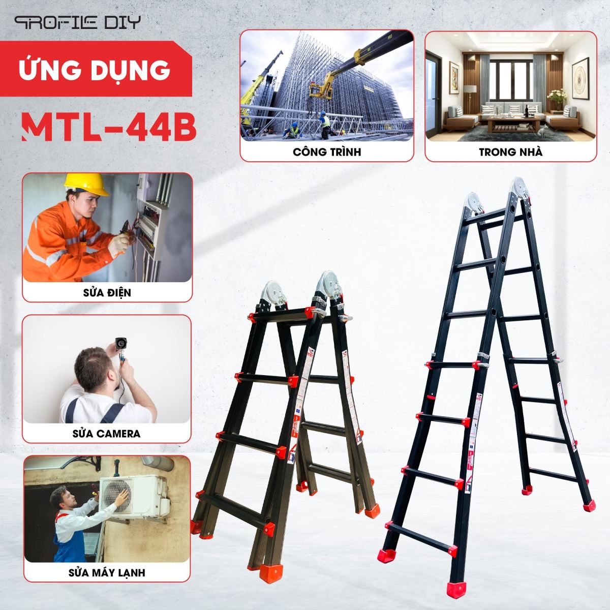 Thang nhôm chữ A 2m TPHCM tuyệt đẹp sale ngộp thở