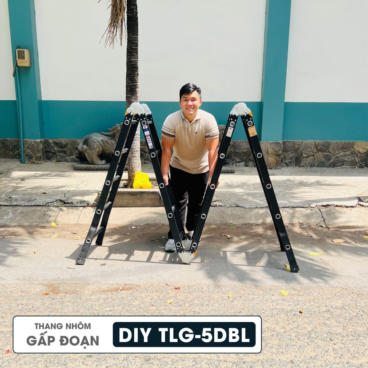 Thang nhôm gấp đoạn DIY TLG-5DBL