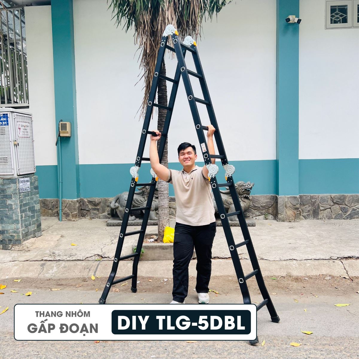 Thang nhôm gấp đoạn DIY TLG-5DBL