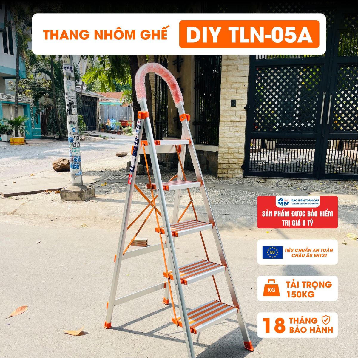 Thang ghế nhôm DIY TLN-05A