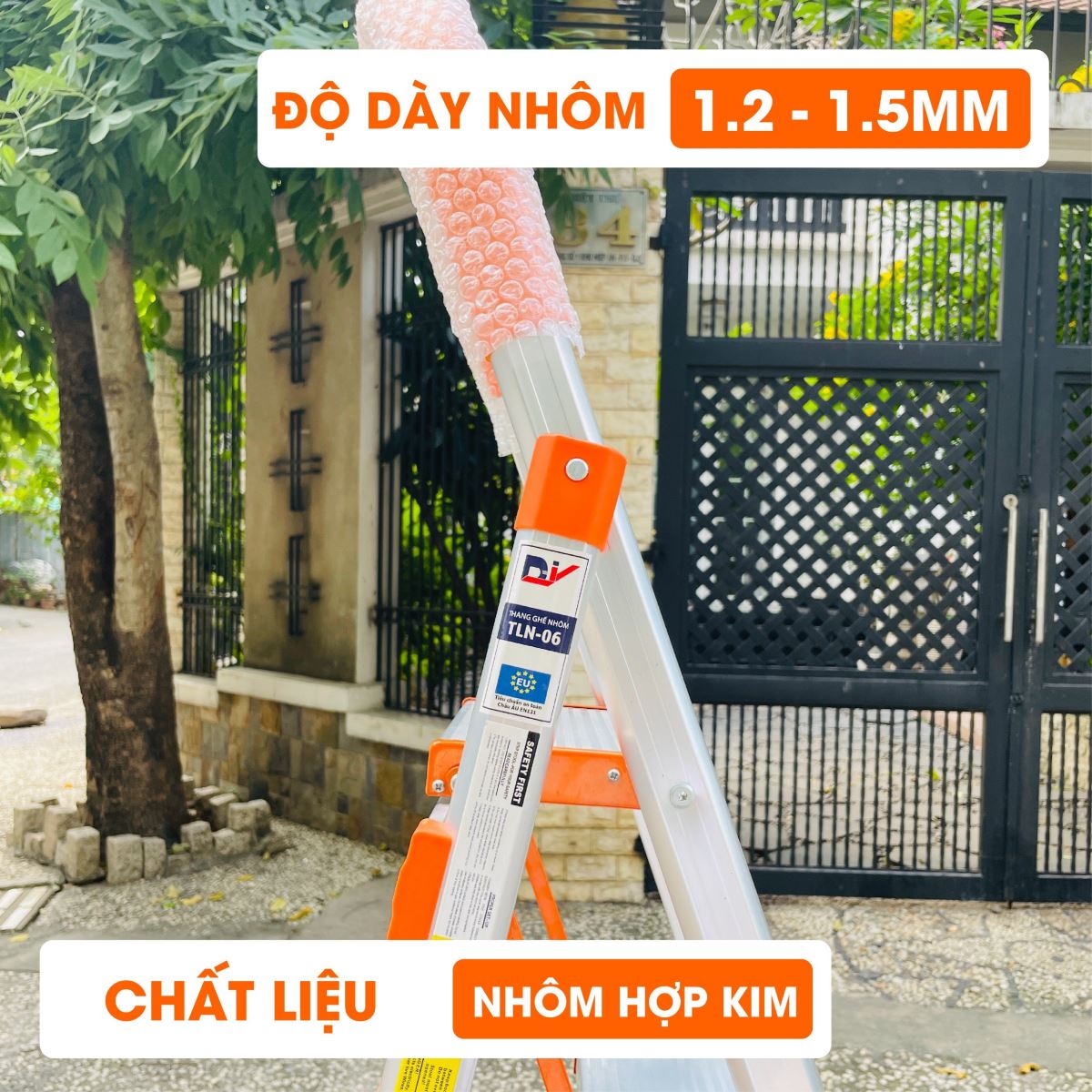 Thang nhôm ghế DIY TLN-06