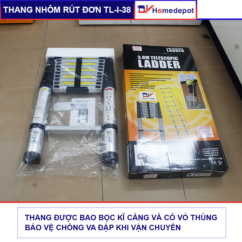 Thang Nhôm Rút Đơn DIY TL-I-38