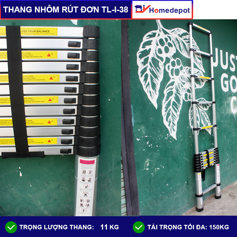 Thang Nhôm Rút Đơn DIY TL-I-38