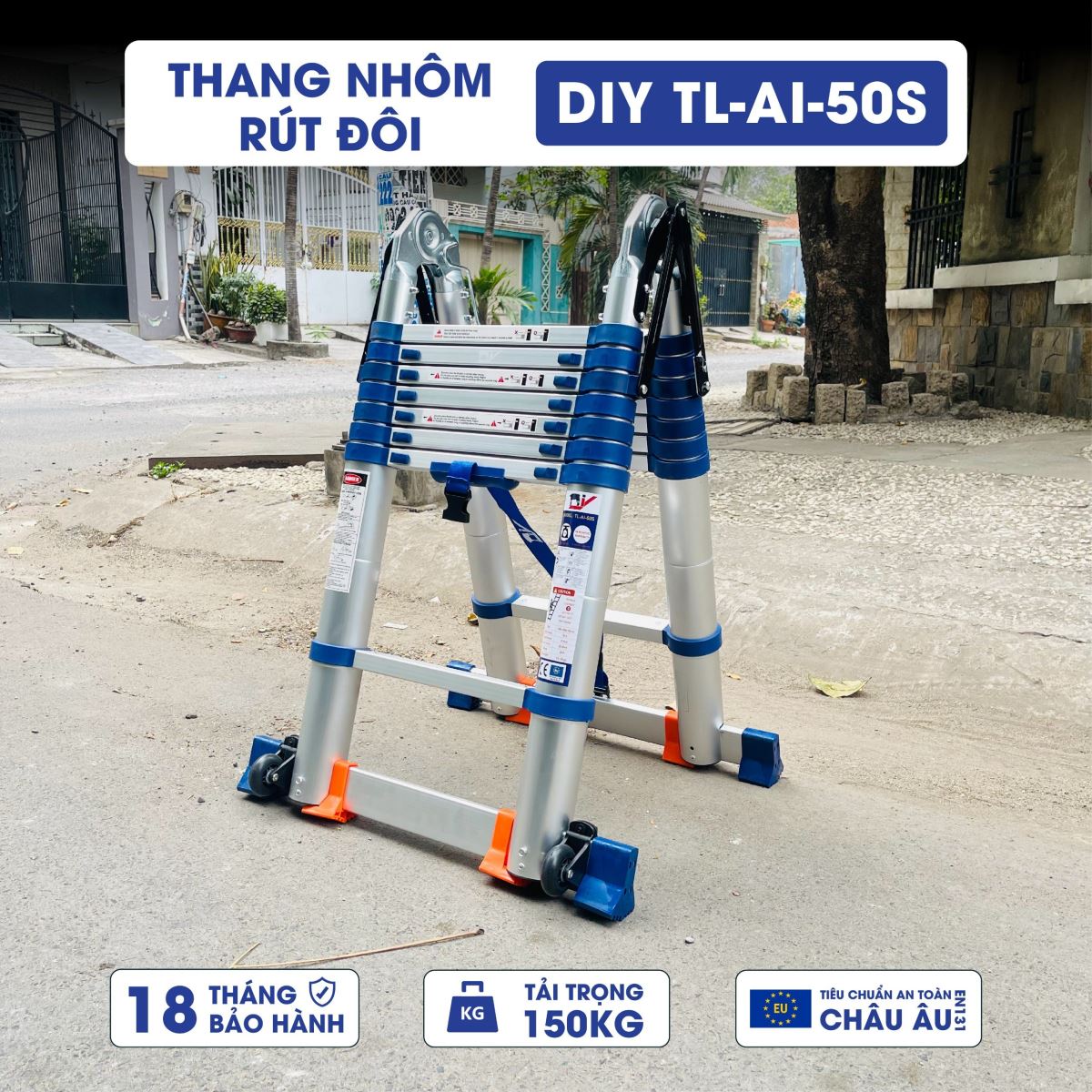 Thang nhôm rút đôi DIY TL-AI-50S