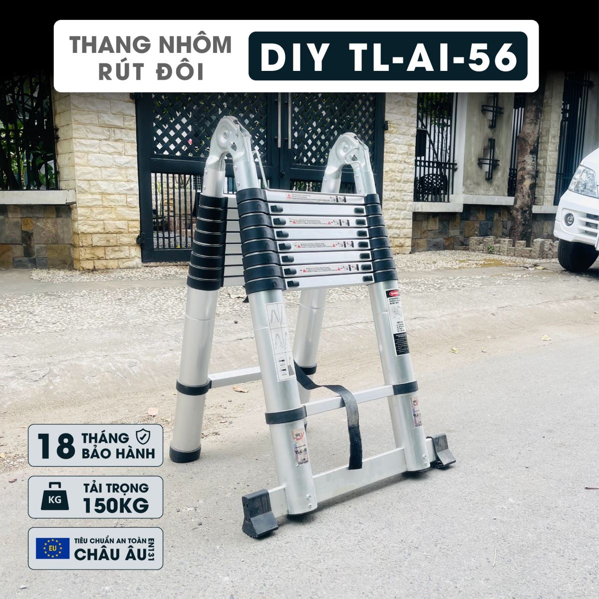 Thang nhôm rút đôi DIY TL-AI-56