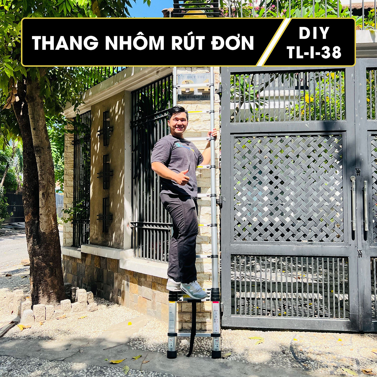 Sale hè nóng bỏng: Giá thang nhôm rút DIY chỉ còn 1.3 triệu đồng