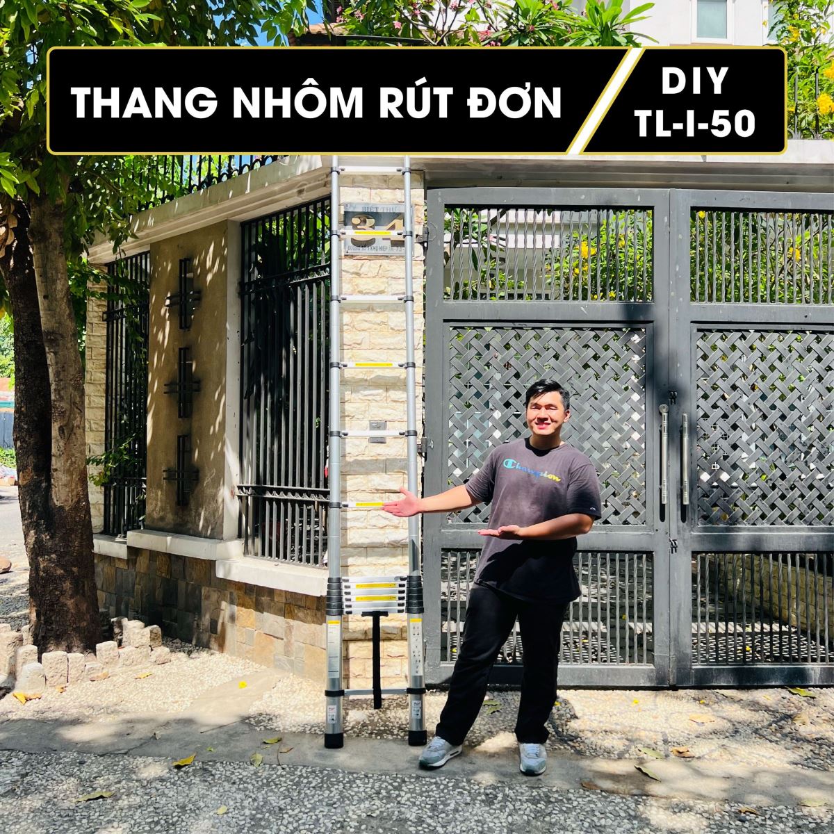 Thang nhôm rút đơn DIY TL-I-50