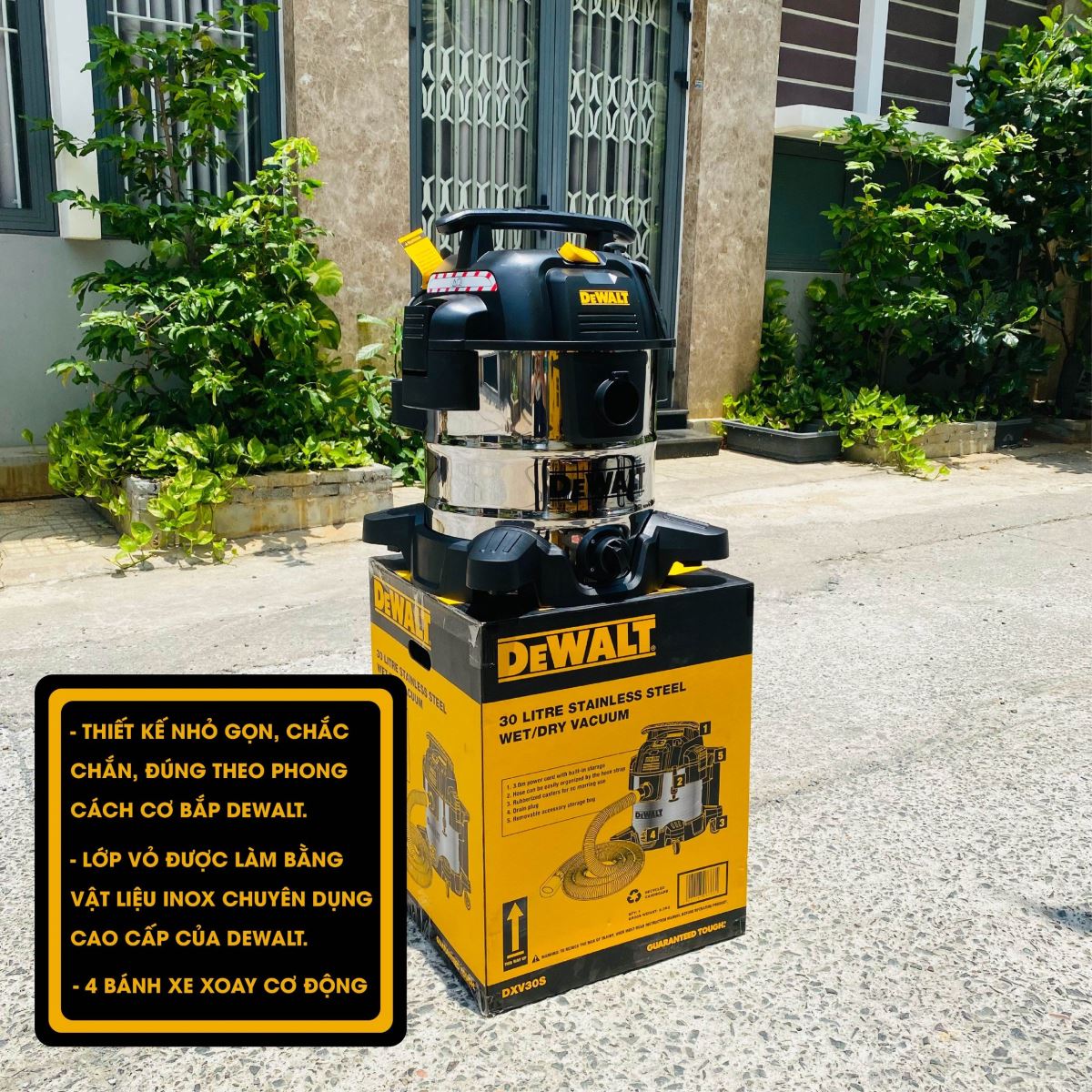 Máy hút bụi công nghiệp khô và ướt Dewalt DXV30S