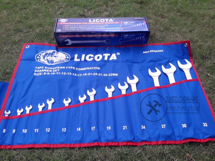 Bộ cờ lê vòng miệng 14 chi tiết Licota AWT-ERSK05