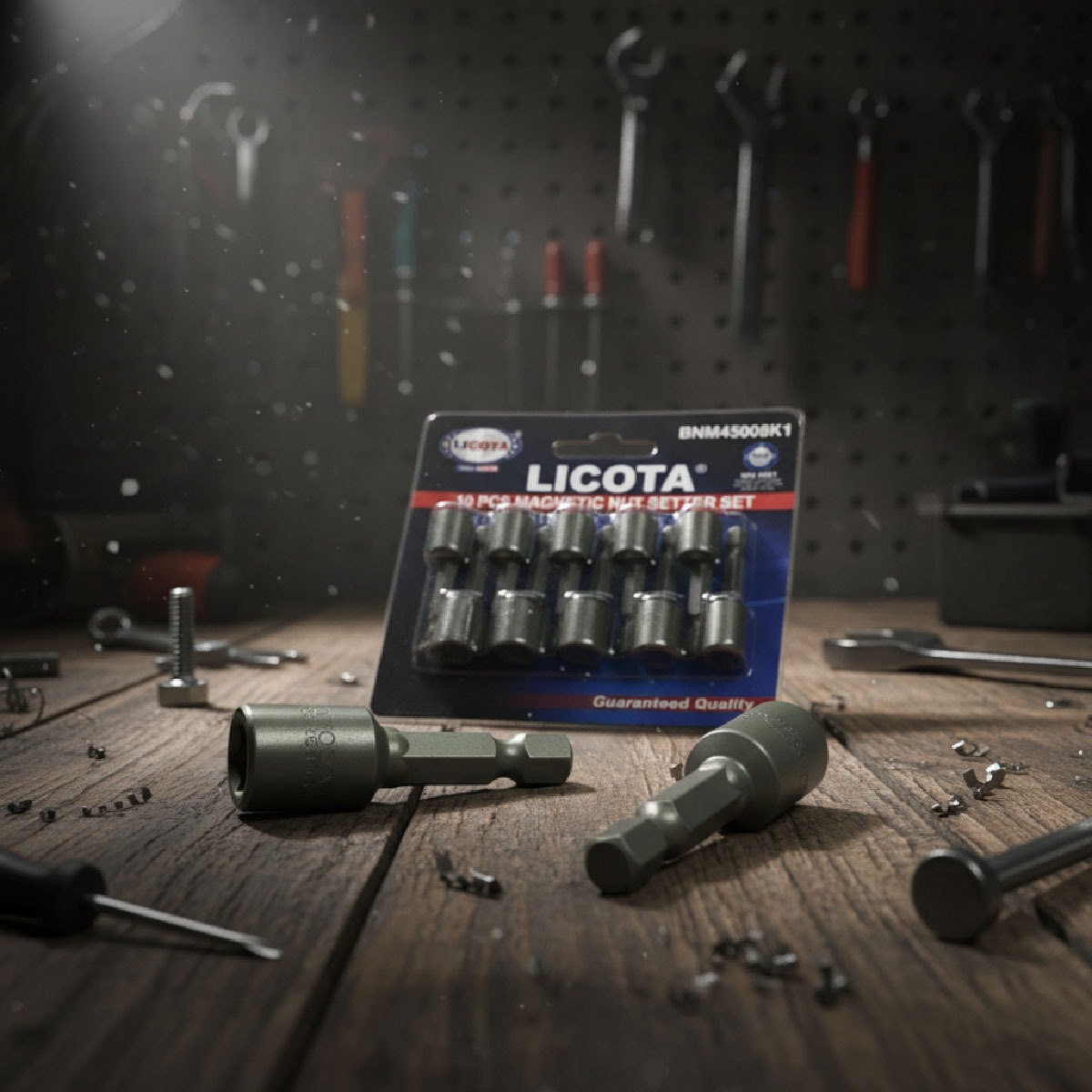 Bộ đầu vít bắn tôn có từ 8mm 10 chi tiết Licota BNM45008